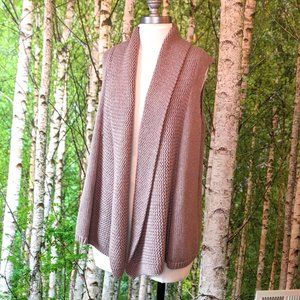 GAP Open Front Shawl Collar Sweater Vest